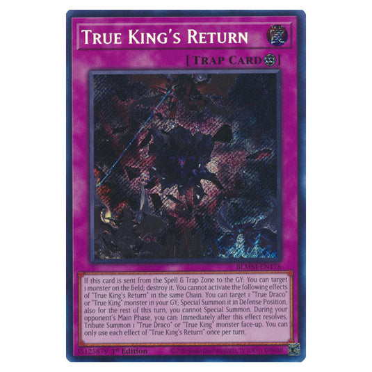 True King's Return BLMM-EN176 card from the Yu-Gi-Oh! set Battles of Legend: Monster Mayhem