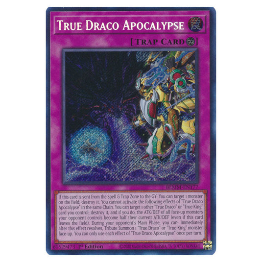 True Draco Apocalypse BLMM-EN177 card from the Yu-Gi-Oh! set Battles of Legend: Monster Mayhem