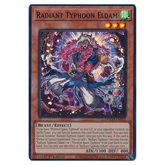 "Radiant Typhoon Eldam" DOOD-EN013 card from the Yu-Gi-Oh! set Doom of Dimensions