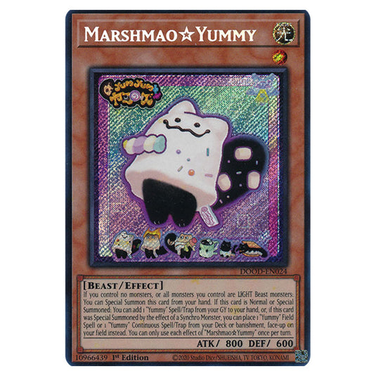 "Marshmao☆Yummy" DOOD-EN024 card from the Yu-Gi-Oh! set Doom of Dimensions