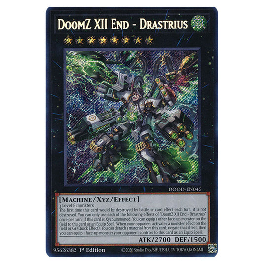 "DoomZ XII End - Drastrius" DOOD-EN045 card from the Yu-Gi-Oh! set Doom of Dimensions