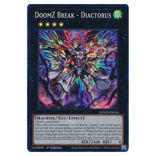 "DoomZ Break - Diactorus" DOOD-EN046 card from the Yu-Gi-Oh! set Doom of Dimensions