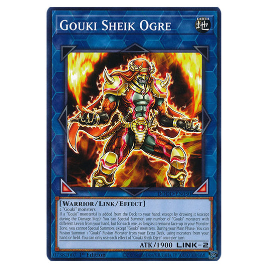 "Gouki Sheik Ogre" DOOD-EN050 card from the Yu-Gi-Oh! set Doom of Dimensions