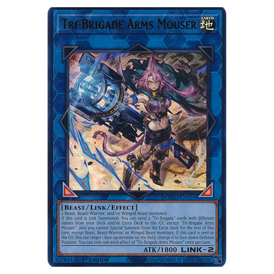 "Tri-Brigade Arms Mouser" DOOD-EN051 card from the Yu-Gi-Oh! set Doom of Dimensions