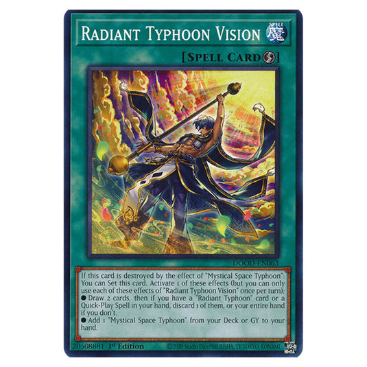 "Radiant Typhoon Vision" DOOD-EN063 card from the Yu-Gi-Oh! set Doom of Dimensions