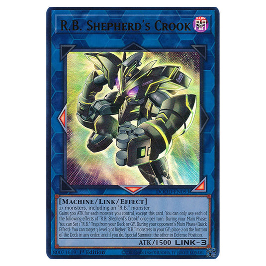 "R.B. Shepherd's Crook" DOOD-EN093 card from the Yu-Gi-Oh! set Doom of Dimensions