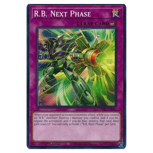 "R.B. Next Phase" DOOD-EN096 card from the Yu-Gi-Oh! set Doom of Dimensions