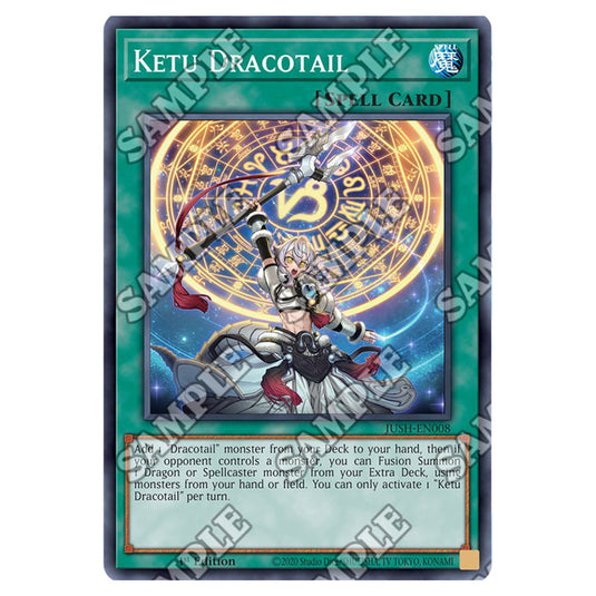 Yu-Gi-Oh! - Justice Hunters - Ketu Dracotail (Super Rare) JUSH-EN008