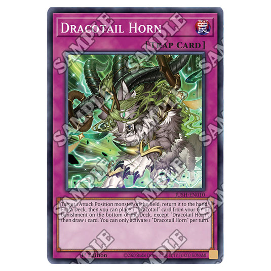 Yu-Gi-Oh! - Justice Hunters - Dracotail Horn (Super Rare) JUSH-EN010a