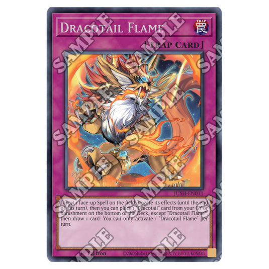 Yu-Gi-Oh! - Justice Hunters - Dracotail Flame (Rare) JUSH-EN011