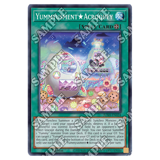 Yu-Gi-Oh! - Justice Hunters - Yummyusment★Acroquey (Super Rare) JUSH-EN024a