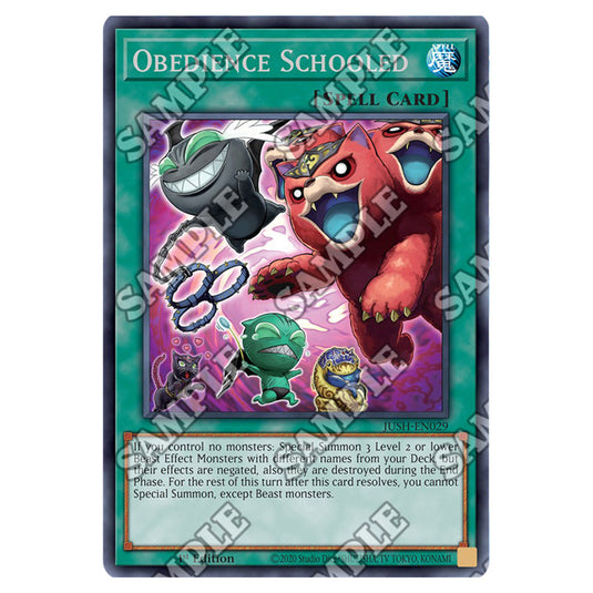 Yu-Gi-Oh! - Justice Hunters - Obedience Schooled (Rare) JUSH-EN029