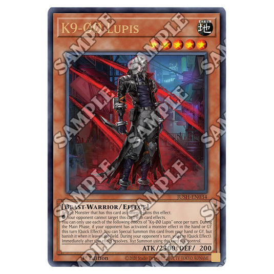 Yu-Gi-Oh! - Justice Hunters - K9-ØØ Lupis (Ultra Rare) JUSH-EN034