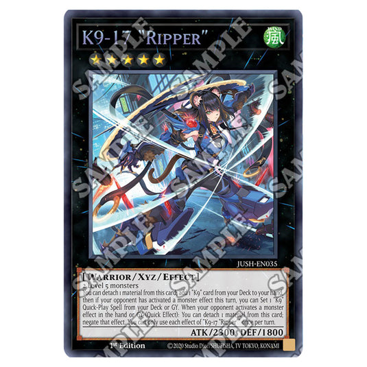 Yu-Gi-Oh! - Justice Hunters - K9-17 Ripper (Super Rare) JUSH-EN035