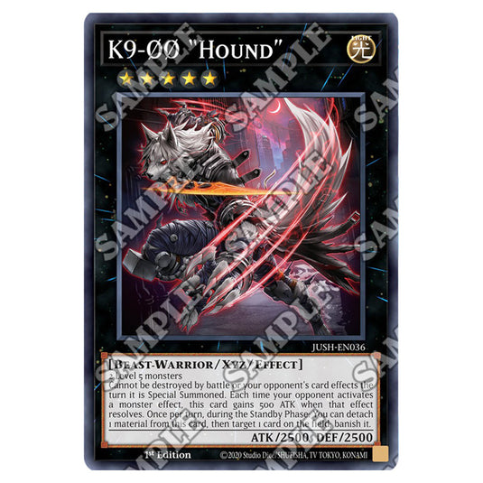 Yu-Gi-Oh! - Justice Hunters - K9-ØØ Hound (Super Rare) JUSH-EN036a