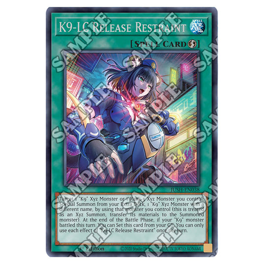 Yu-Gi-Oh! - Justice Hunters - K9-LC Release Restraint (Rare) JUSH-EN038