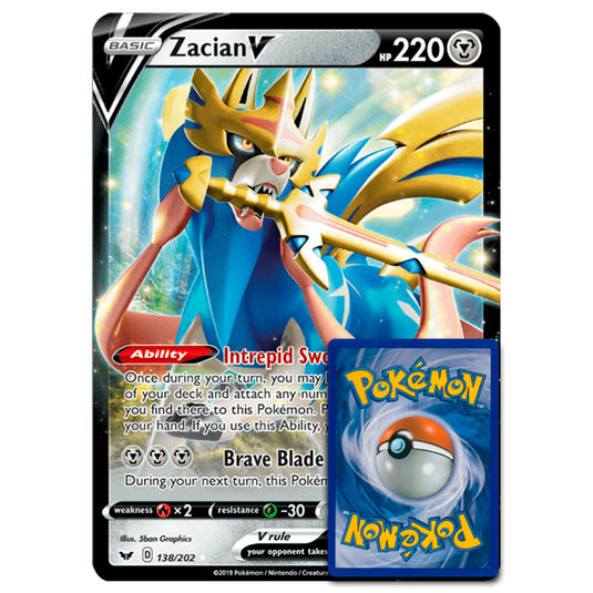 Pokemon - Sword & Shield - Base Set - Zacian-V - 138/202 (Oversized)