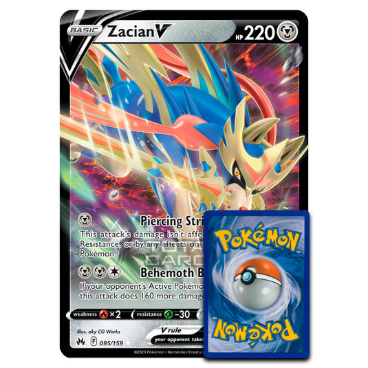 Pokemon - Sword & Shield - Crown Zenith - Zacian V - Oversized - 95/159