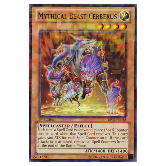 Yu-Gi-Oh! - Battle Pack 2 - War of the Giants - Mythical Beast Cerberus (Mosaic Rare) BP02-EN042