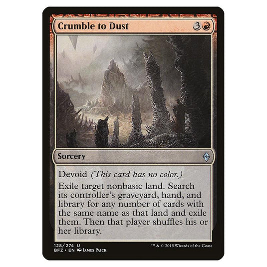 Magic The Gathering - Battle For Zendikar - Crumble To Dust - 128/274