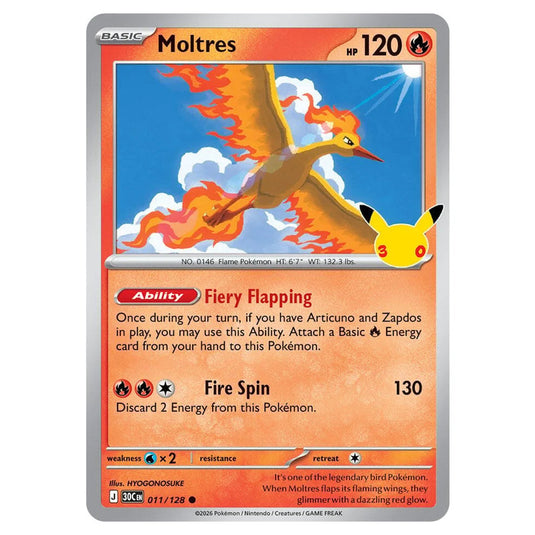 Pokemon - 30th Celebration - Moltres - 011/128