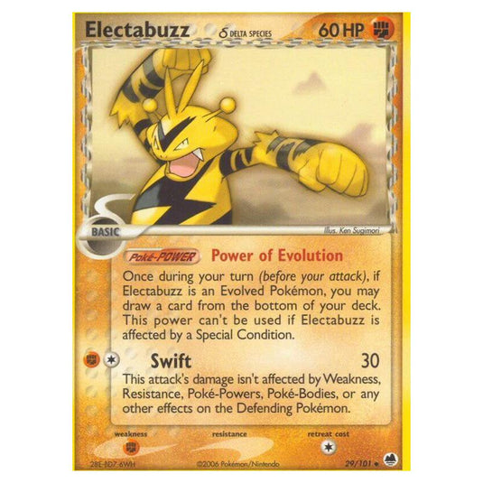 Pokemon - EX Dragon Frontiers - Electabuzz δ Delta Species - 029