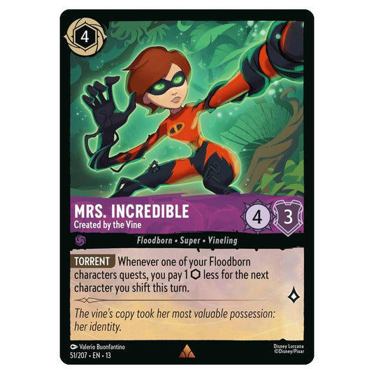 Lorcana - Attack of the Vine - Mrs. Incredible - Created by the Vine (Rare) - 51/207
