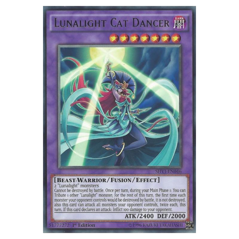 Yu Gi Oh Shining Victories Lunalight Cat Dancer Rare SHVI EN046 yu-gi-oh-shining-victories-lunalight-cat-dancer-rare-shvi-en046