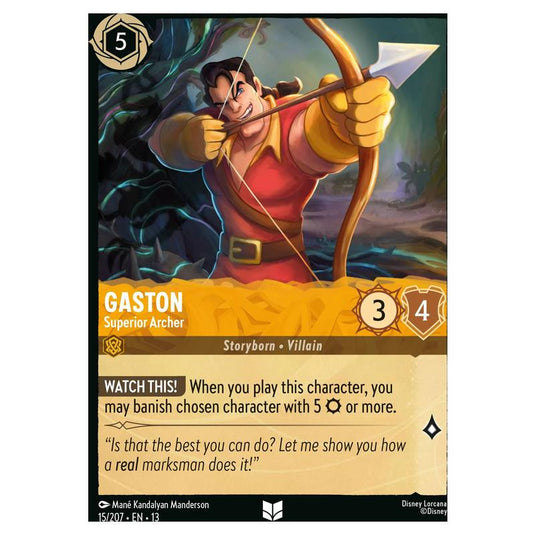 Lorcana - Attack of the Vine! - Gaston - Superior Archer (Uncommon) - 15/207