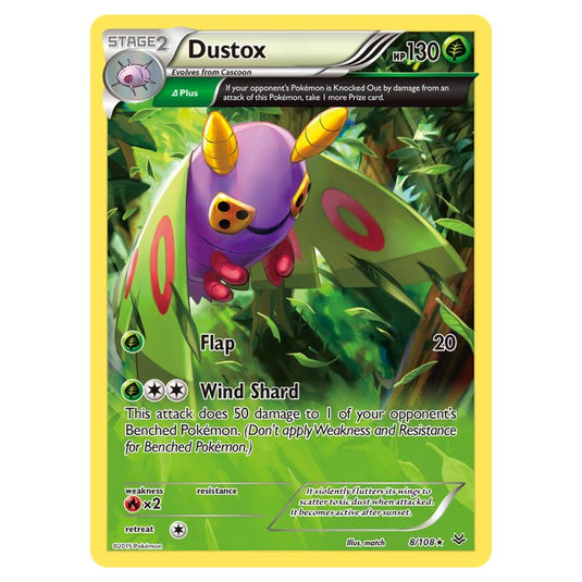 Pokemon - XY - Roaring Skies - Dustox - 8/108 (Reverse Holo)
