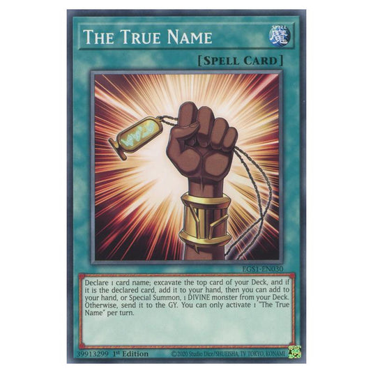 Yu-Gi-Oh! - Egyptian God Deck - Slifer the Sky Dragon - The True Name (Common) EGS1-EN030
