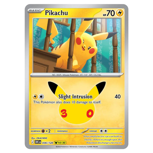 Pokemon - 30th Celebration - Pikachu - 036/128