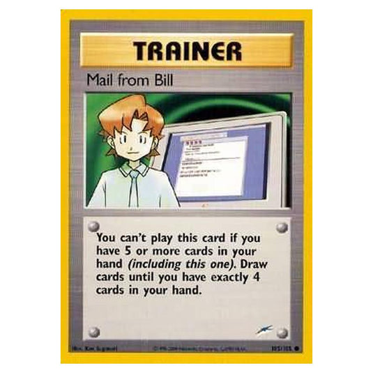Pokemon - Neo Destiny - Mail from Bill - 105/105