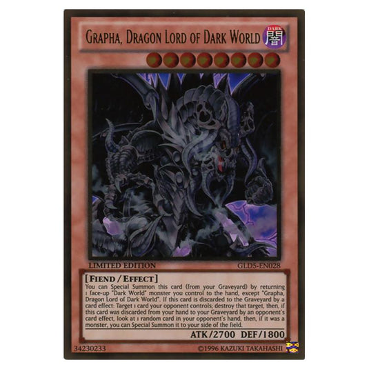 Yu-Gi-Oh! - Gold Series - Haunted Mine - Grapha, Dragon Lord of Dark World (Gold Rare) GLD5-EN028