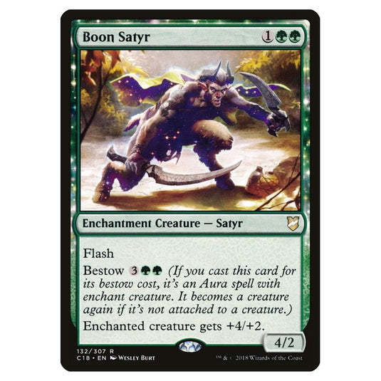 Magic the Gathering - Commander 2018 - Boon Satyr - 132