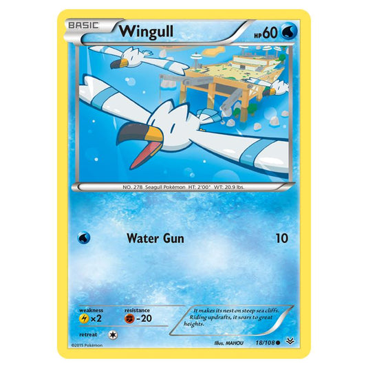 Pokemon - XY - Roaring Skies - Wingull - 18/108 (Reverse Holo)