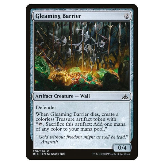 Magic The Gathering - Rivals Of Ixalan - Gleaming Barrier - 178/196 (Foil)