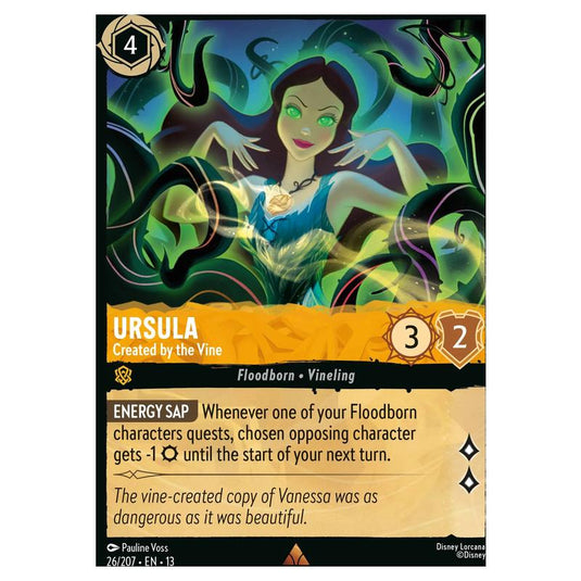 Lorcana - Attack of the Vine! - Ursula - Created by the Vine (Rare) - 26/207