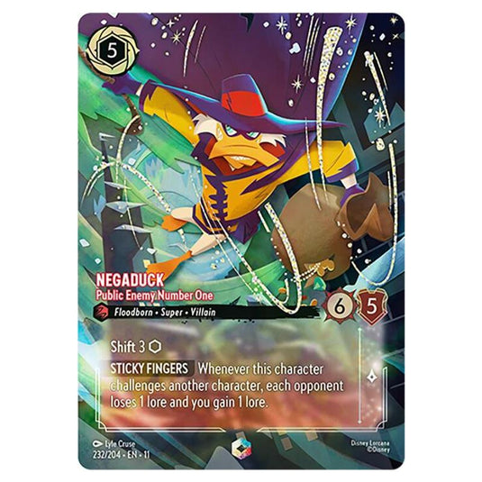 Lorcana - Winterspell - Negaduck - Public Enemy Number One (Enchanted) - 232/204