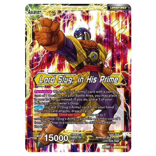 Dragon Ball Super - Fighter's Ambition - Lord Slug // Lord Slug, in His Prime - BT19-100