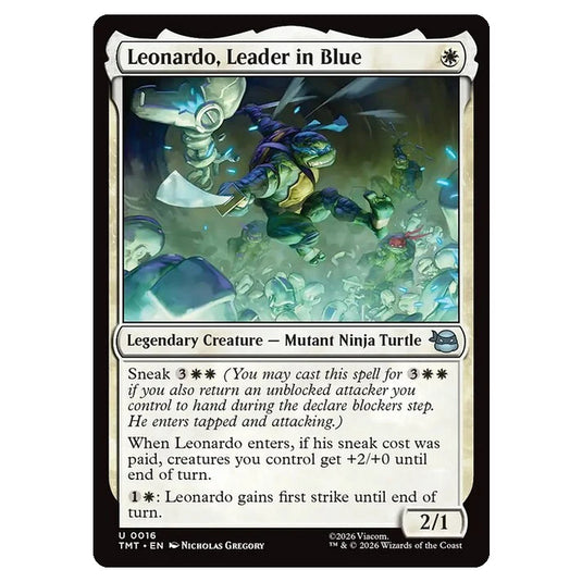 Magic The Gathering - Teenage Mutant Ninja Turtles - Leonardo, Leader in Blue - 0016