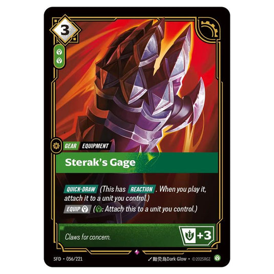 Riftbound: League of Legends TCG - Spiritforged - Sterak's Gage - 056/221
