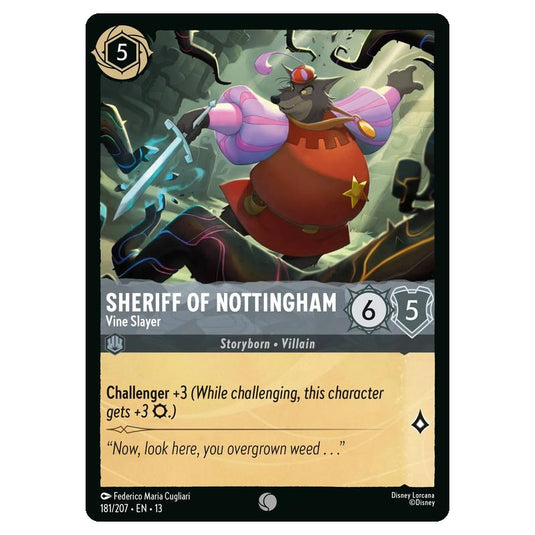Lorcana - Attack of the Vine - Sheriff of Nottingham - Vine Slayer (Common) - 181/207