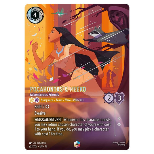 Lorcana - Attack of the Vine - Pocahontas & Meeko - Adventurous Friends (Enchanted) - 227/207