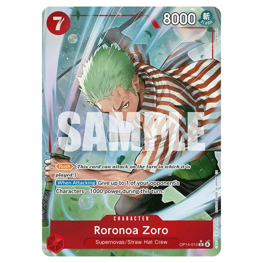 One Piece - OP14 - The Azure Sea's Seven - Roronoa Zoro - OP14-015a