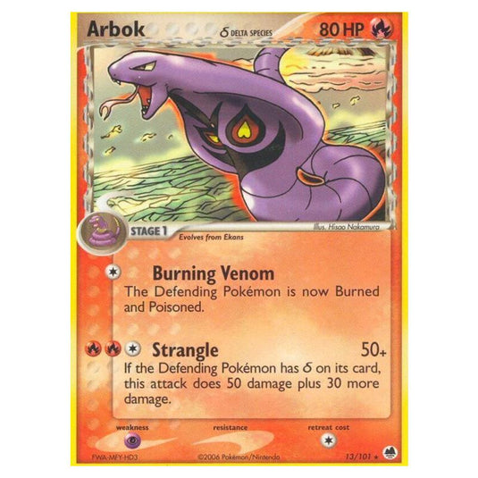 Pokemon - EX Dragon Frontiers - Arbok δ Delta Species - 013