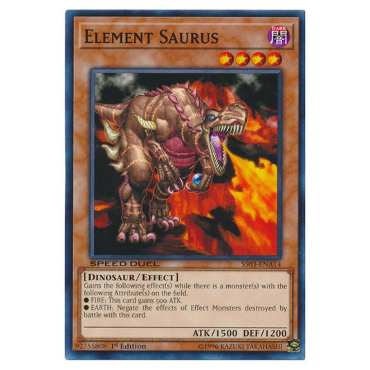 Yu-Gi-Oh! - Speed Duel Starter Decks - Ultimate Predators - Element Saurus (Common) SS03-ENA14