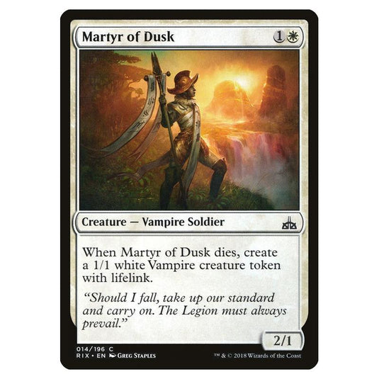 Magic The Gathering - Rivals Of Ixalan - Martyr Of Dusk - 14/196 (Foil)
