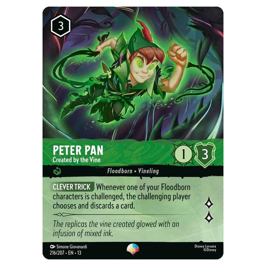 Lorcana - Attack of the Vine - Peter Pan - Created by the Vine (Epic) - 216/207