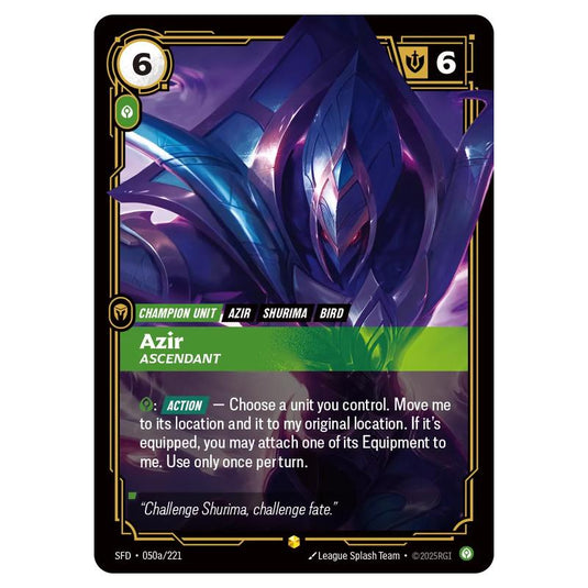 Riftbound: League of Legends TCG - Spiritforged - Azir - Ascendant - 050a/221